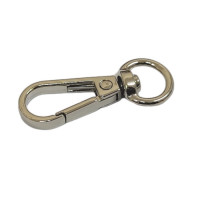 Карабін для сумки срібло внутрішній діаметр 0,9 см довжина 3.8 см