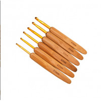 Набор крючков для вязания с бамбуковой ручкой 3.5-6 мм