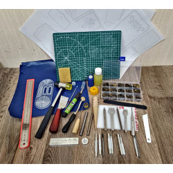 Набір для роботи зі шкірою 4мм 32 предмета набір для рукоділля leather craft круглий пробійник