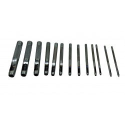 Набір пробійників просічок круглих для шкіри 0.5/1/1.5/2/2.5/3/3.5/4/4.5/5 мм