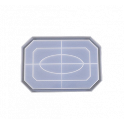 Форма молд тарелка поднос подставка восьмиугольник 255*180*22 мм из эпоксидной смолы