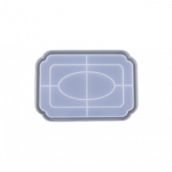 Форма молд тарелка поднос подставка с круглыми углами 255*180*22 мм из эпоксидной смолы
