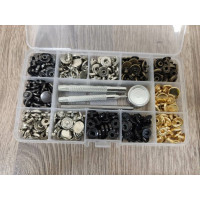 Набір для встановлення кнопок 12,5 мм + кнопки 90 шт.