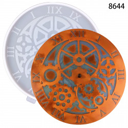 Форма молд для создания часов из эпоксидной смолы шестеренки 205 мм