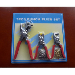 Набір для установки люверсів і кнопок застібок дирокол, щипці для установки