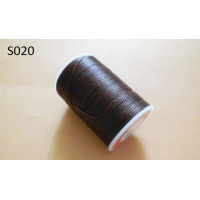 Нитка вощеная  для шитья по коже 0,45 мм  S020 148 м  темно-коричневый цвет Galaces  нить