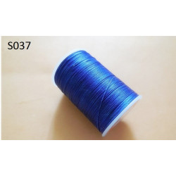 Нитка вощеная  для шитья по коже 0,45 мм  S037 148 м  синий цвет Galaces круглая нить