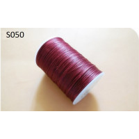 Нитка вощеная  для шитья по коже 0,45 мм  S050 148 м  бордовый цвет Galaces круглая нить