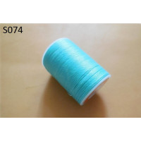 Нитка вощеная  для шитья по коже 0,45 мм  S074 148 м  голубой цвет Galaces круглая нить