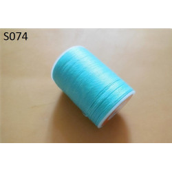 Нитка вощеная  для шитья по коже 0,45 мм  S074 148 м  голубой цвет Galaces круглая нить