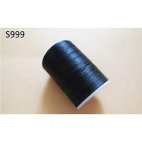 Нитка вощеная  для шитья по коже 0,45 мм  S999 148 м  черный цвет Galaces круглая нить