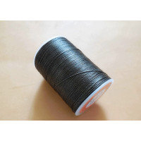 Нитка вощений для шиття по шкірі 0,55 мм S028 113 м сірий колір Galaces кругла нитка