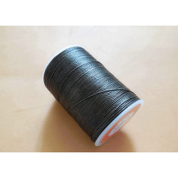 Нитка вощений для шиття по шкірі 0,55 мм S028 113 м сірий колір Galaces кругла нитка