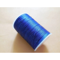 Нитка вощеная  для шитья по коже 0,55 мм  S037 113 м синий цвет Galaces круглая нить