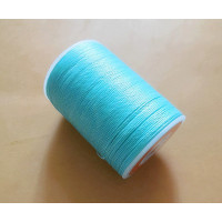Нитка вощеная  для шитья по коже 0,55 мм  S074 113 м голубой цвет Galaces круглая нить