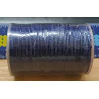 Нитка вощеная  для шитья по коже 0,65 мм  S037 78 м синий  цвет Galaces круглая нить