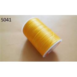 Нитка вощений для шиття по шкірі 0,65 мм S041 78 м помаранчевий колір Galaces кругла нитка