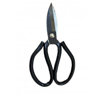 Ножницы для работы с кожей (черные ручки) 18 см лезвие 6 см