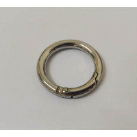 Кольцо карабин для сумки цвет серебро внутренний диаметр 25 мм