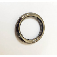 Кольцо карабин для сумки цвет черный диаметр внутренний 25 мм