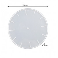 Форма молд для создания часов из эпоксидной смолы циферблат с прямоугольными делениями 370 мм
