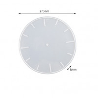 Форма молд для создания часов из эпоксидной смолы циферблат с прямоугольными делениями минимализм 270 мм