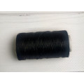 Нитка вощений для шиття по шкірі 1 мм 50 м чорний колір плоска нитка