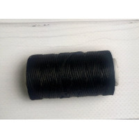 Нитка вощений для шиття по шкірі 1 мм 50 м чорний колір плоска нитка Нитка вощений для шиття по шкірі 1 мм 50 м чорний колір плоска нитка