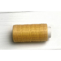 Нитка вощеная  для шитья по коже 1 мм  50 м ярко-желтый цвет плоская нить