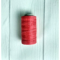 Нитка вощений для шиття по шкірі 1 мм 50 м рожевий колір плоска нитка Нитка вощений для шиття по шкірі 1 мм 50 м рожевий колір плоска нитка