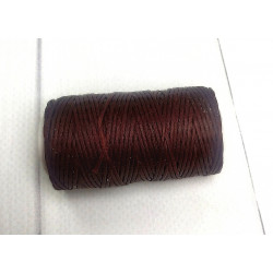 Нитка вощений для шиття по шкірі 1 мм 50 м бордовий колір плоска нитка
