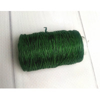 Нитка вощеная  для шитья по коже 1 мм  50 м зеленый цвет плоская нить