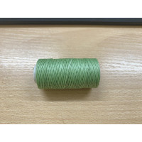 Нитка вощеная  для шитья по коже 1 мм  50 м светло-зеленый цвет плоская нить