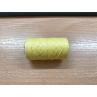Нитка вощеная  для шитья по коже 1 мм  50 м лимонный цвет плоская нить