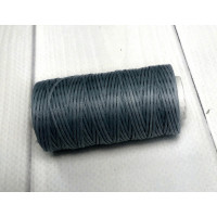 Нитка вощений для шиття по шкірі 1 мм 50 м сірий колір плоска нитка Нитка вощений для шиття по шкірі 1 мм 50 м сірий колір плоска нитка