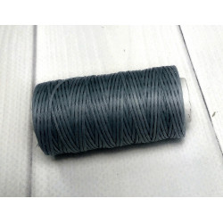 Нитка вощений для шиття по шкірі 1 мм 50 м сірий колір плоска нитка