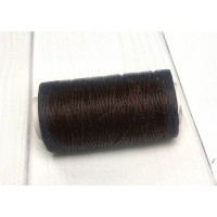 Нитка вощеная  для шитья по коже 1 мм  50 м темно-коричневый цвет плоская нить
