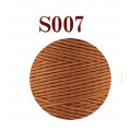 Нитка вощеная плоская 0,8 мм S007 260 м 150D светло коричневый цвет нить для шитья кожи