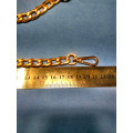 Цепочка-ручка для сумки  120 см звено 11*15мм цвет золото с карабинами вес 197гр.