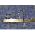 Цепочка-ручка для сумки  110 см 12мм цвет серебро с карабинами вес 70 грамм