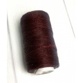 Нитка вощений для шиття по шкірі 1 мм 50 м бордовий колір плоска нитка